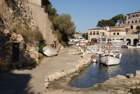 boats in the port in Mallorca