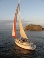 Ocean Sailboat Sunset