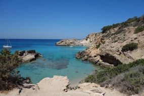 cliffs on the beach in spain