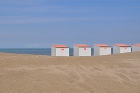 Clip art of Beach cabins