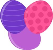 graphic image of three easter eggs