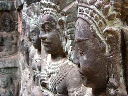 embossed busts in cambodia