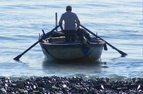 Picture of Fisherman on a beach