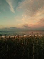 beautiful deserted beach during sunset