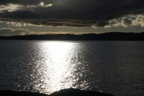 moonlight on the gray water