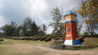 wooden colored house in Thailand