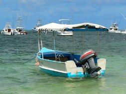 Picture of the boat on a beach in Mexico