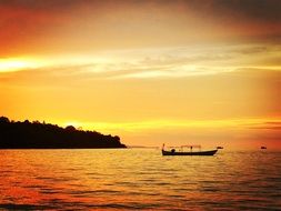 Phnom Penh at the sunset