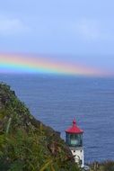 Lighthouse on a beach in Hawaii