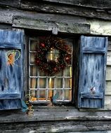 Xmas decoration on a window