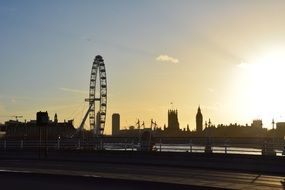 strikingly beautiful London Sunset