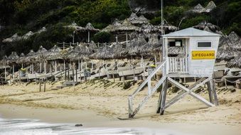 lifeguard tower on the beach in Ayia Napa, Cyprus