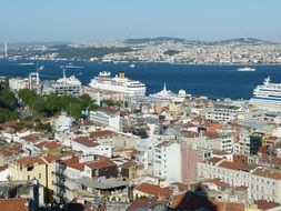 panoramic view of Istanbul at the daytime