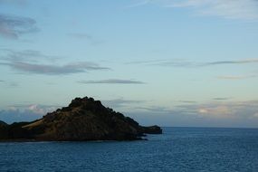 distant view of a small island