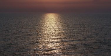 Mediterranean sunset on the ocean