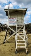 lifeguard tower on the beach in ayia napa