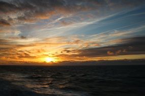 quiet sea sunset