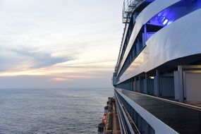 cruise ship sailing on the calm sea