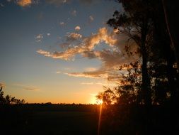 orange sunset at dusk