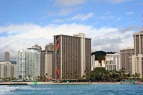 Hotels on Beach of luxury Resort, usa, Hawaii