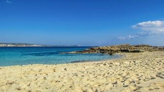 empty sandy beach in Ayia Napa