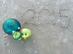 Christmas ball and text 2015