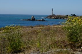 Lighthouse America Pacific Ocean