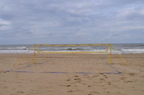 beach volleyball court near the sea