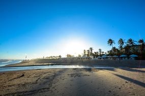 tropical Beach at Sunset, brazil, Sauipe