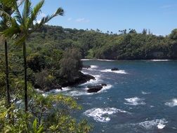Big Island shore panorama in Hawaii