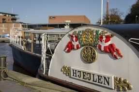 Hjejlen, vintage Steam Boat at pier