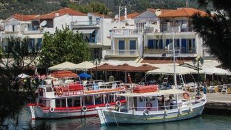 boats in port in greece