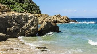 amazing rocky beach in Skiathos