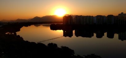 Tikhuk lagoon during sunset