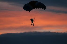 Parachute in the red sky