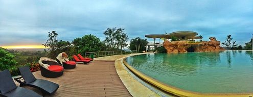 Swimming pool in hotel