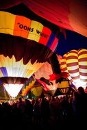 Shining hot air balloons