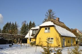 thatched roof house in Zinger