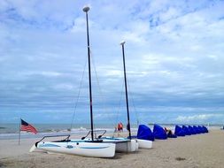 boats on the beach in florida