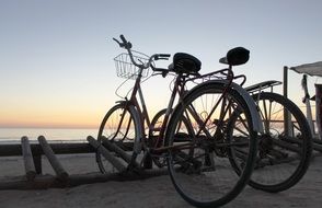 Bicycle Parking on the beach