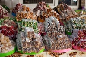 Oriental Sweets on Market stall, russia, Crimea
