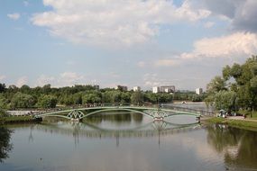 bridge in the castle park in Tsaritsyno