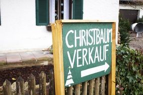 Sign christbaum verkauf drawing