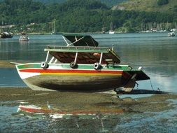 boat floating in the water