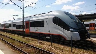 train in poland on a sunny day