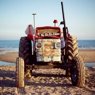 funny Tractor on the Beach