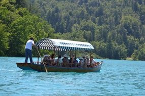 Boats with people