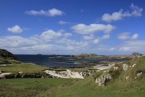 Iona Bay on the landscape with water