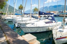 jetty on lake garda in italy