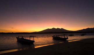 dawn over a paradise island